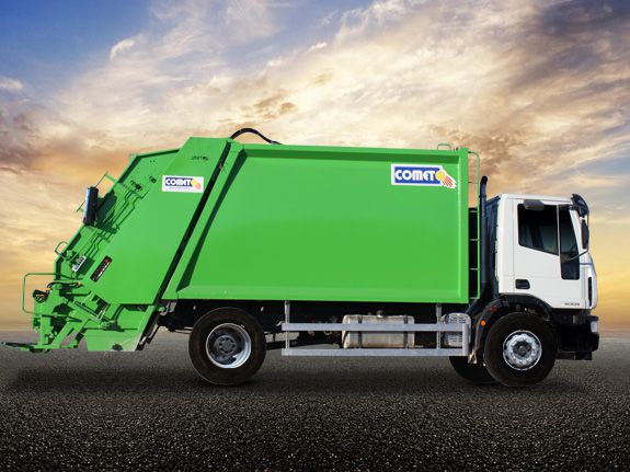 La benne tasseuse COMET est sp&eacute;cialement con&ccedil;ue pour la collecte, la compression, le transport et le d&eacute;chargement des ordures m&eacute;nag&egrave